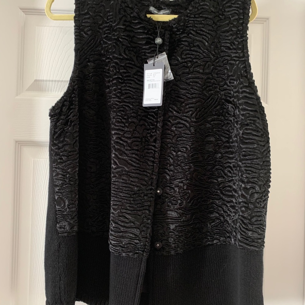 Fur Vest with Sweater Bottom and Back